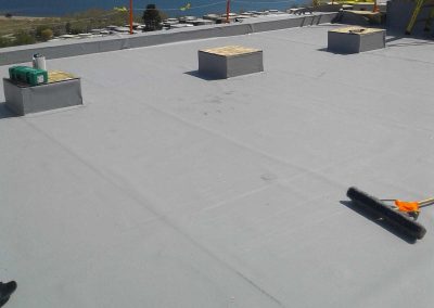 TPO roofing on flat roof