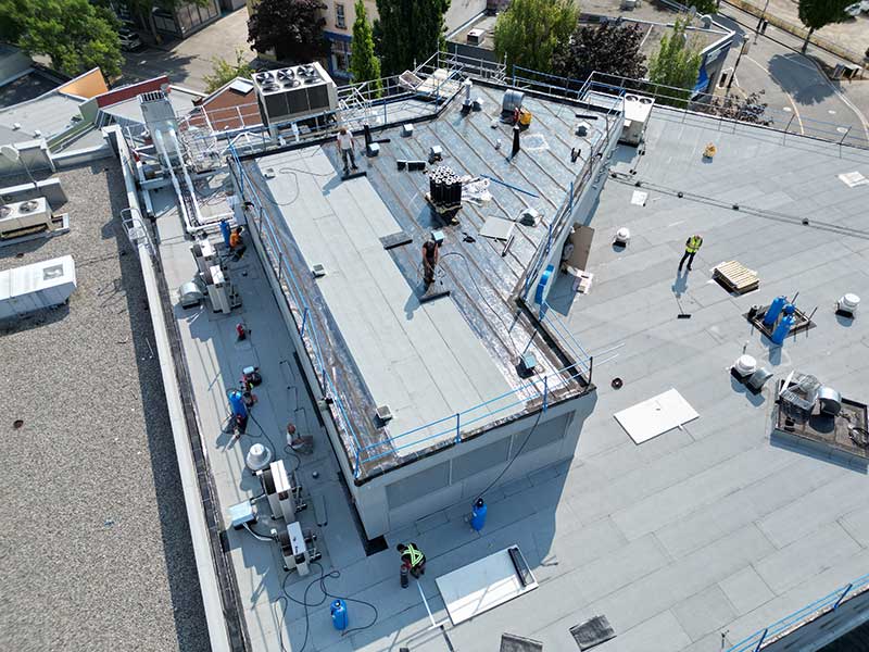 Interior-Roofing-Valley-First-roof-install-aerial